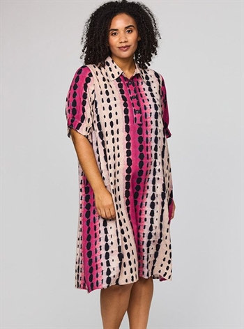 Studio - Gunda Kjole, Sort/Pink/Sand